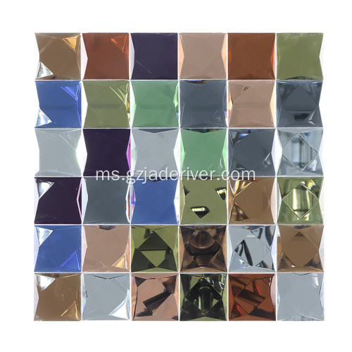 Glass Glass Rainbow Mosaic Tile